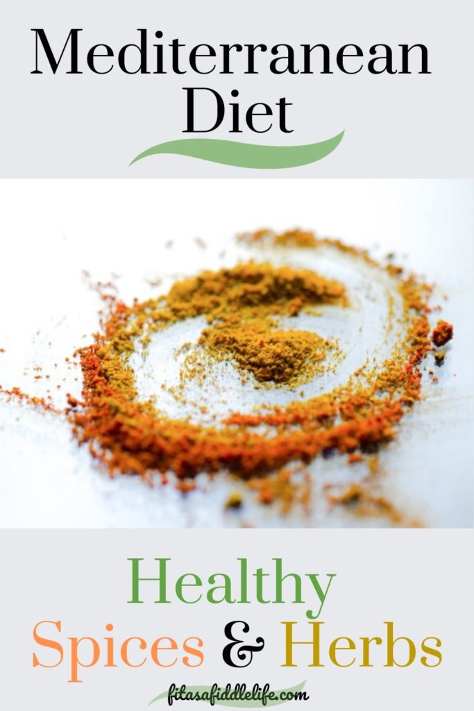 Learn about the uses and health benefits of spices and herbs used in the Mediterranean diet.