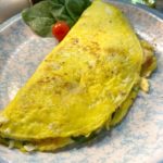 a vegetable omelet is a quick and easy meal.