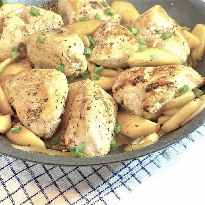 Healthy Chicken Saute with Apples and Onions