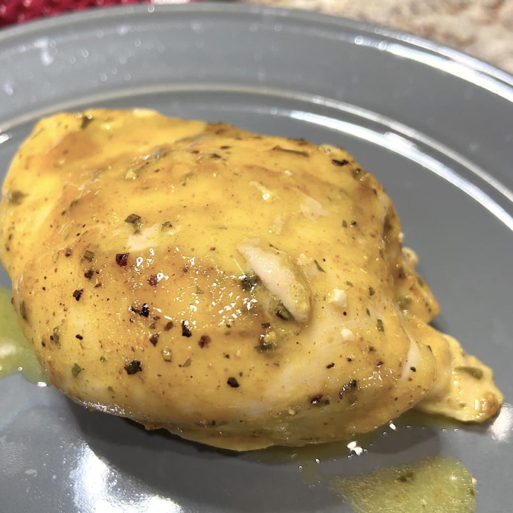 honey mustard chicken on plate