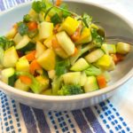 marinated vegetable salad in bowl
