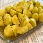 oven roasted potatoes recipe in a pan