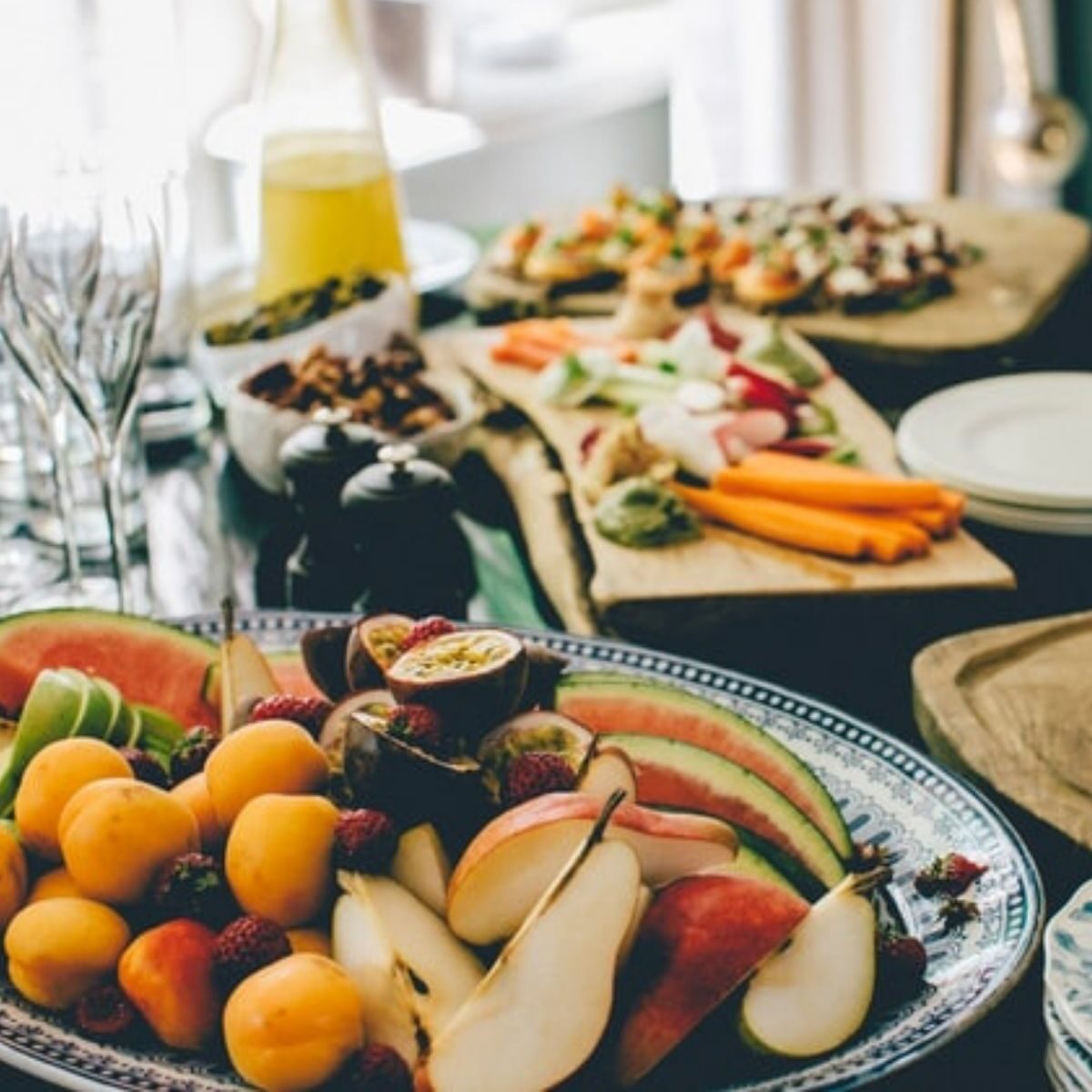 healthy food shared at meals is an important part of the mediterranean lifestyle.