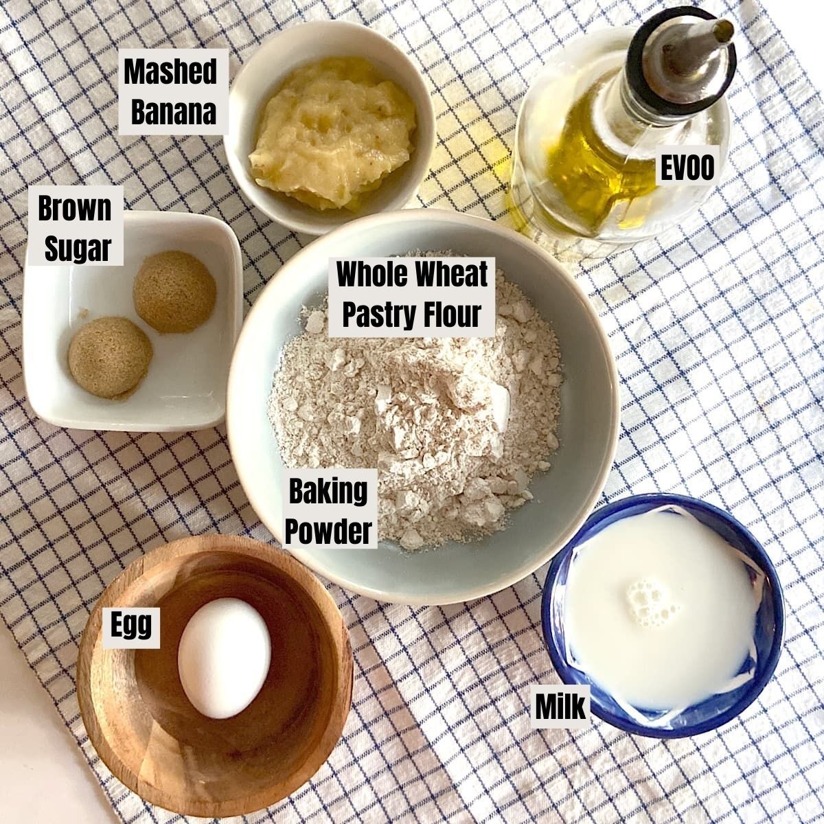 measured ingredients for pancakes