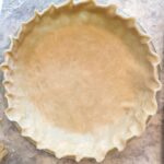 homemade pie crust dough in pie dish