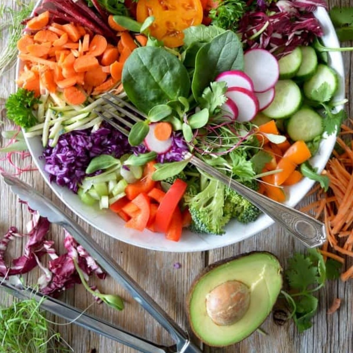 fresh vegetables and avocado help decrease inflammation