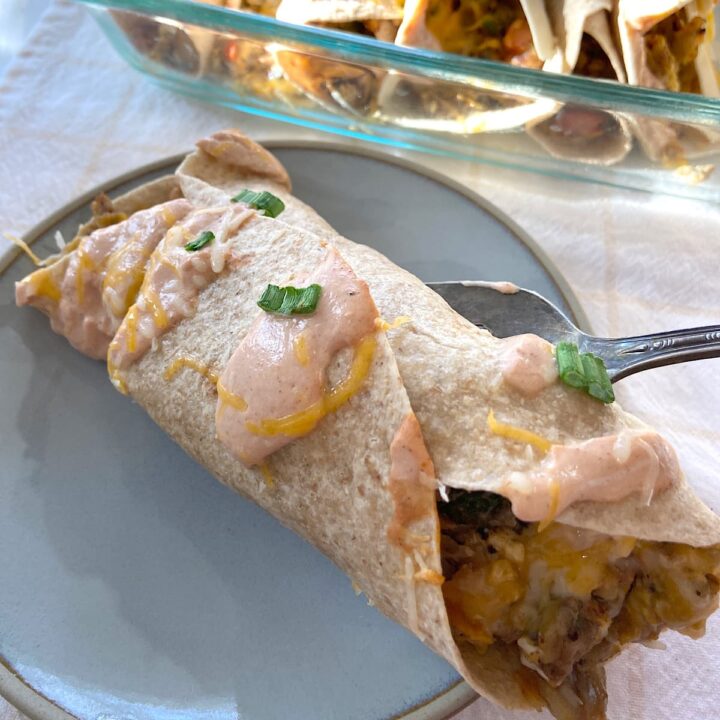 breakfast burrito on plate