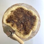 zaatar bread ready to slice.